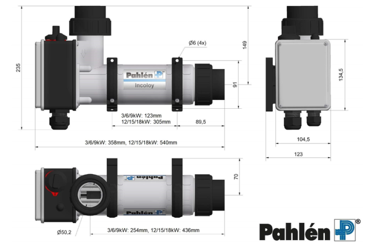 Grzałka basenowa Pahlen Aqua Compact