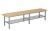 Ławka szatniowa Sport-Thieme „Style A” – stalowa konstrukcja zgodna z DIN 7917, drewniane siedzisko 90×28 mm, długość do 2,4 m, dostępna z półką na buty lub bez, certyfikat TÜV Thüringen 2.jpeg