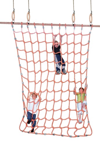 Siatka wspinaczkowa na kółka gimnastyczne