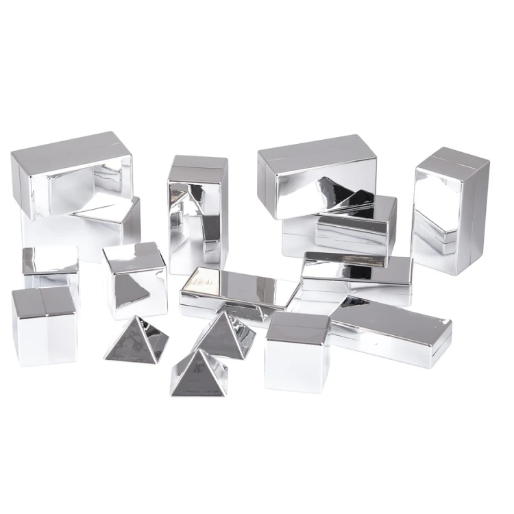Sensoryczne metaliczne mini klocki mix 16 szt TTS