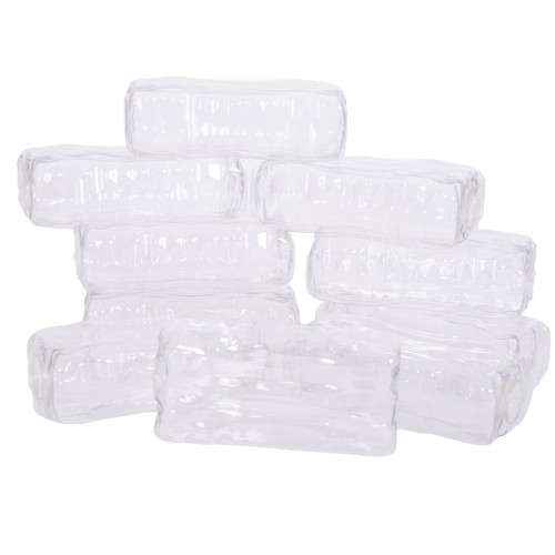 Przezroczyste plastikowe kostki lodu 10szt TTS