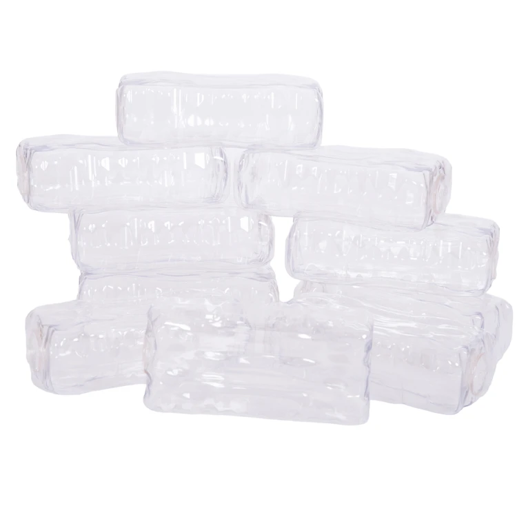 Przezroczyste plastikowe kostki lodu 10szt TTS