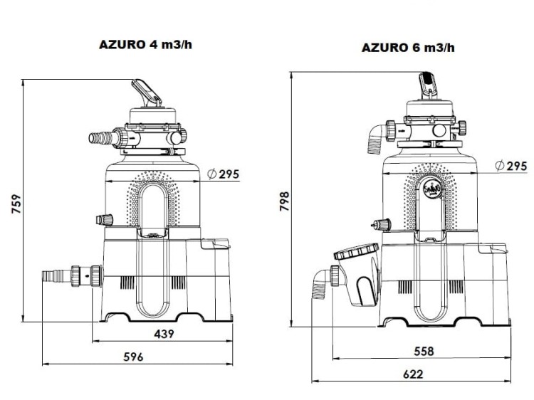 Zestaw filtracyjny Azuro 6 m³/h z programatorem