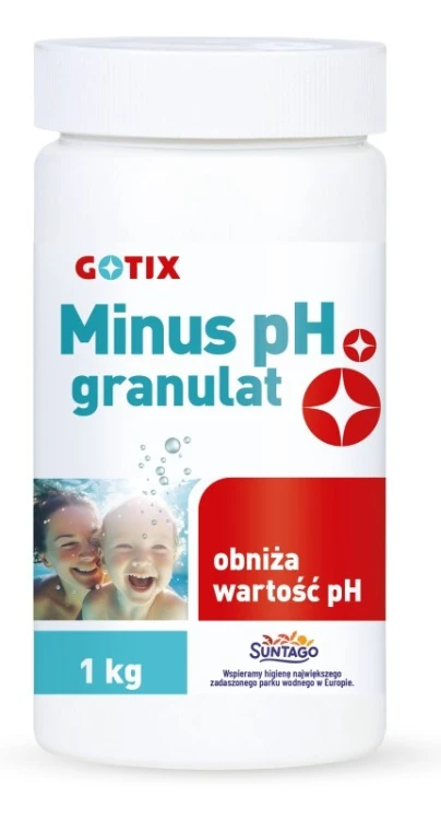 Gotix pH Minus granulat do obniżania pH wody basenowej – 1 kg i 5 kg