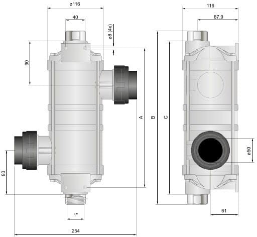 Basenowy wymiennik ciepła Pahlen HI-TEMP tytanowy