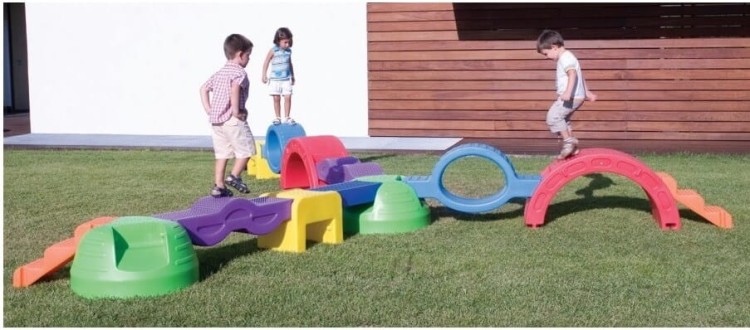 Duży tor przeszkód dla dzieci, mini plac zabaw