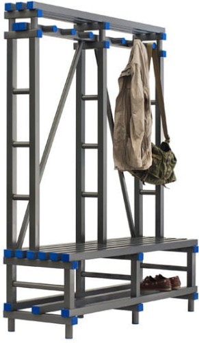 Ławka do szatni z wieszakiem jednostronna