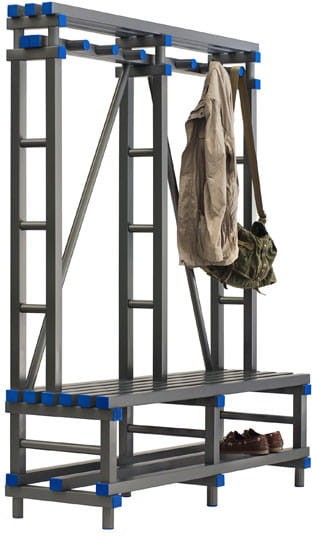 Ławka do szatni z wieszakiem jednostronna