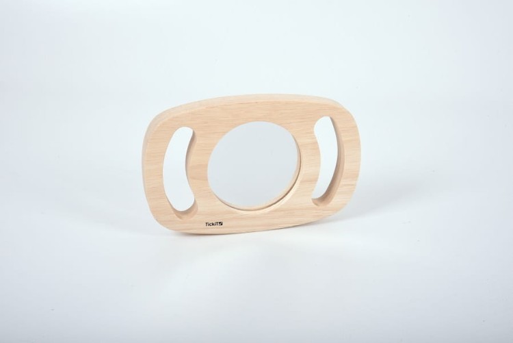 Lusterko w drewnianej obudowie z uchwytami TickiT