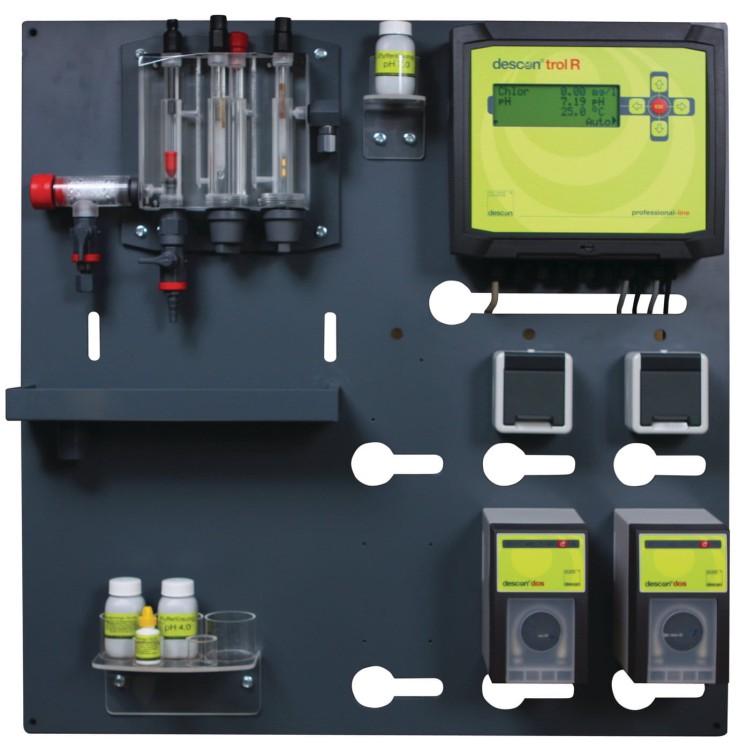 DESCON ® TROL R URZĄDZENIE POMIAROWE WOLNY CHLOR / REDOX / pH / TEMPERATURA 2 POMPKI DESCON®DOS MCS