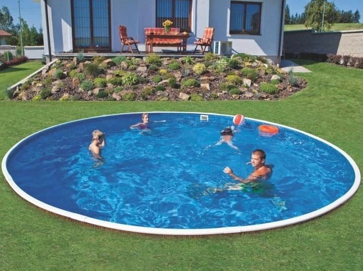 Komplet Basen Azuro Wood okrągły 5,5x1,2 m