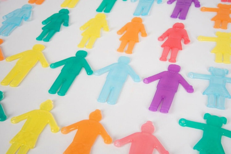 Zestaw kolorowych ludzików do tablicy świetlnej