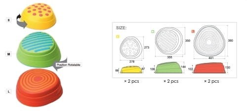 Weplay ścieżka sensoryczna tęczowe kamienie rzeczne Rainbow