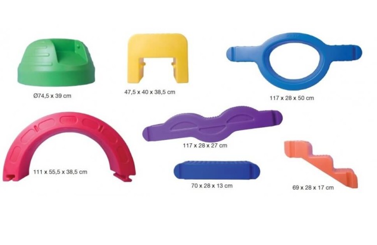 Duży tor przeszkód dla dzieci, mini plac zabaw