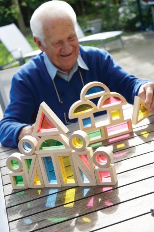 Tęczowe klocki sensoryczne dla dzieci