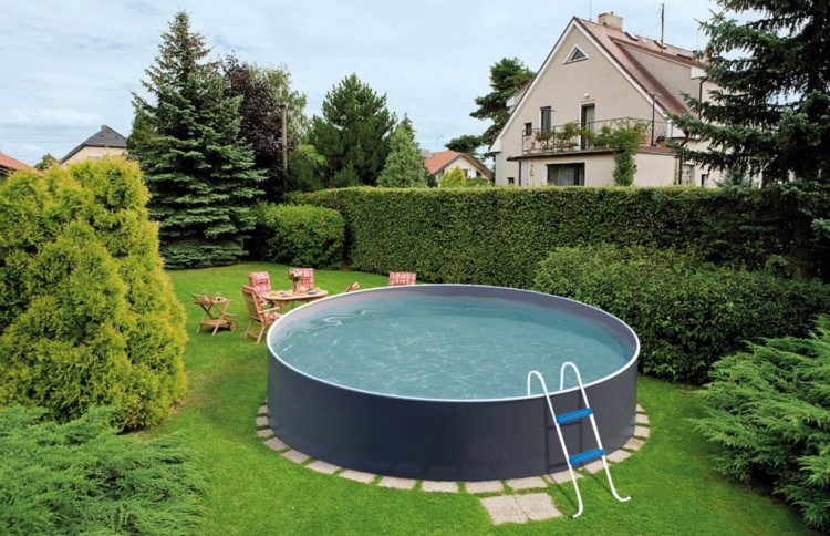 Kompletny basen ogrodowy stalowy 5x1,2 m grafit