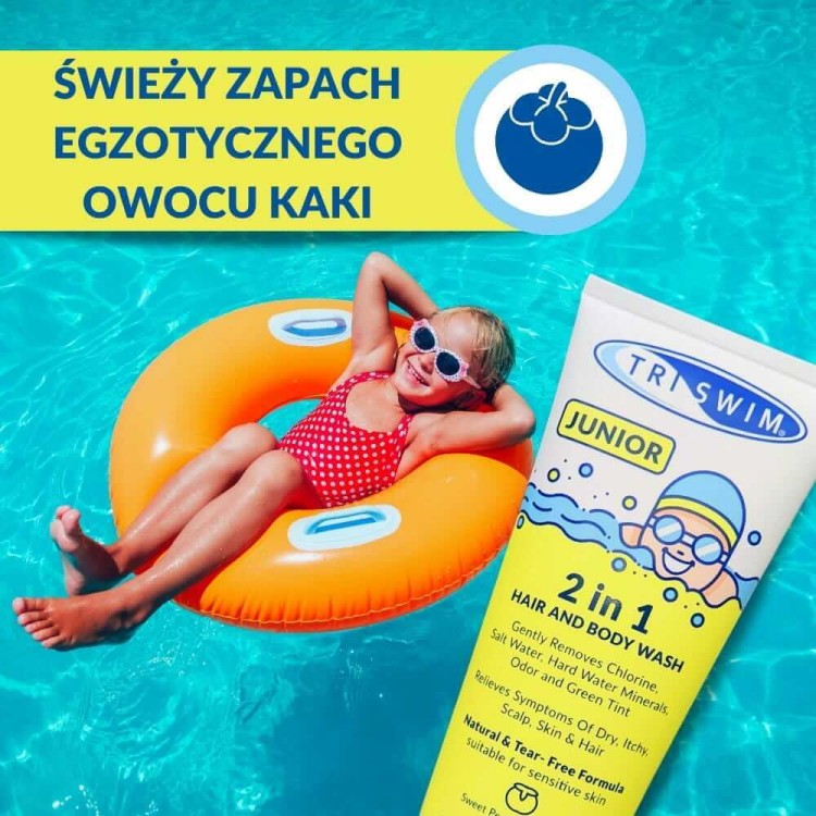 Triswim Junior płyn do mycia ciała i włosów neutralizujący chlor