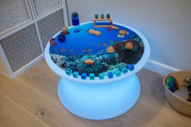 Mata do stolików sensorycznych podwodny świat