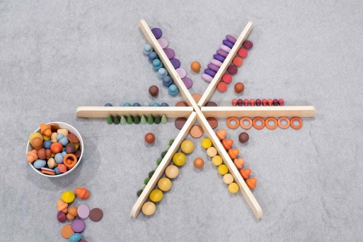 Drewniane przekładki do stolików sensorycznych