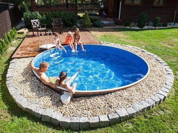 Kompletny basen wkopywany Azuro Wood 4,6x1,2