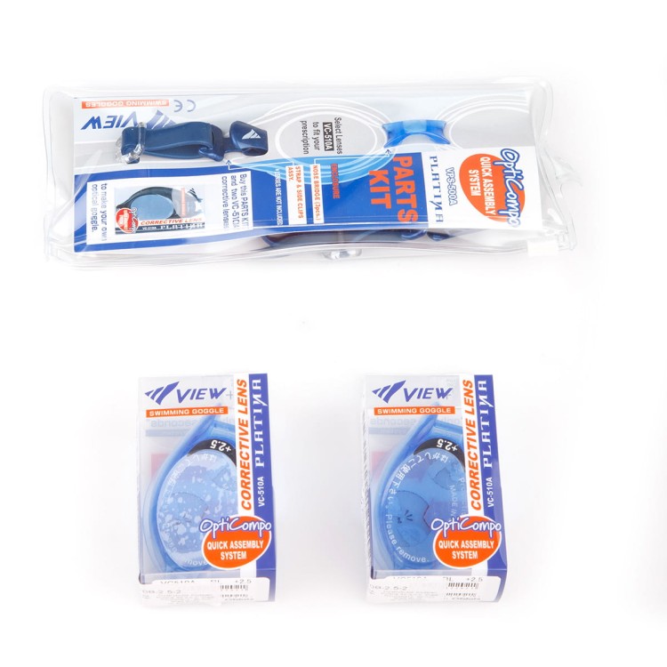 View szkiełko korekcyjne plusy niebieskie